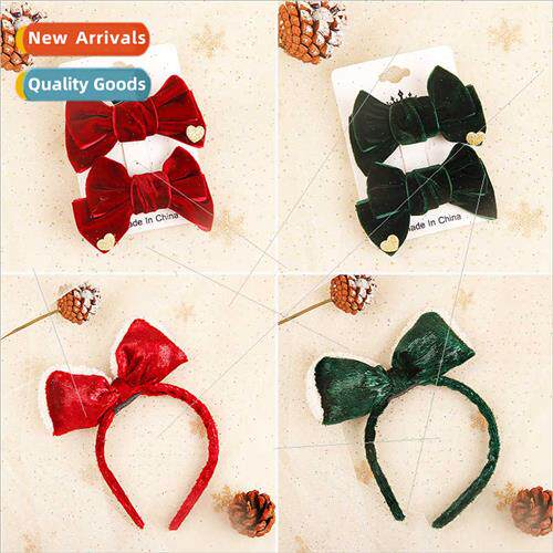 2022 new Christmas hair bows bow Christmas hair clips small