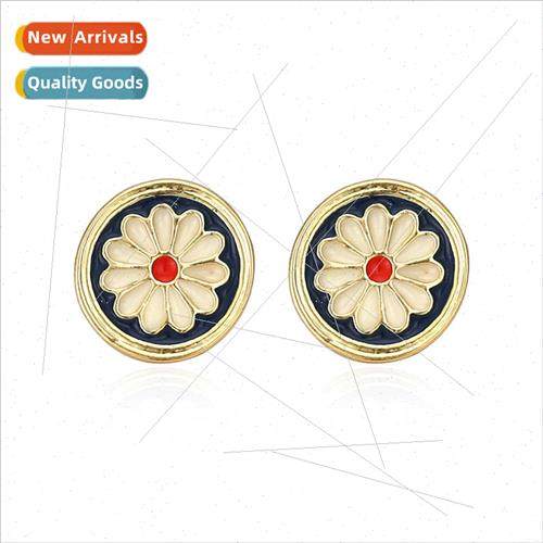 New simple alloy plating earrings retro rustic earrings flow