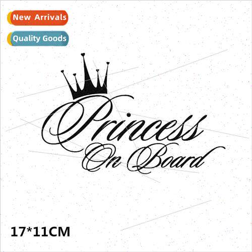 Princess Baby On Board Car Sticker Crown Princess Car Sticke