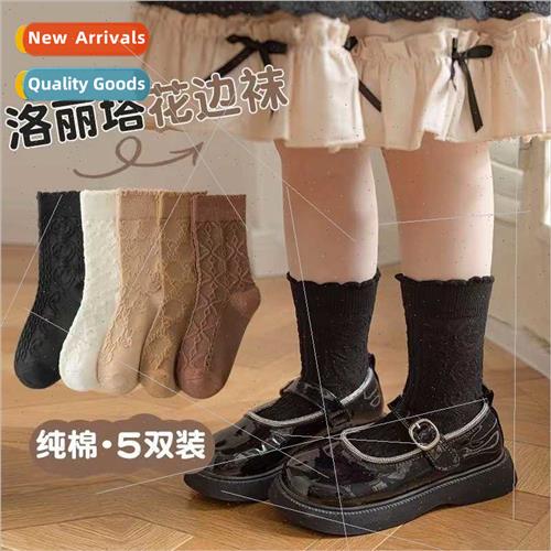 Girls socks spring autumn thin children solid color summer l