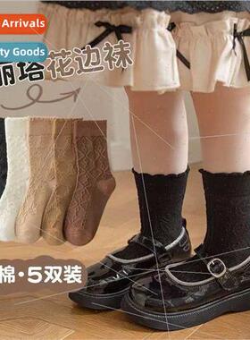 Girls socks spring autumn thin children solid color summer l