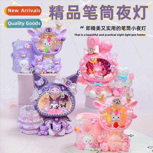te handmade diy children girl toy gift night light castle pe