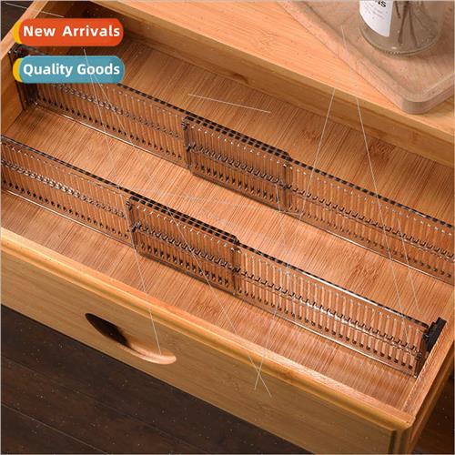 Drawer storage divider retractable horizontal vertical free