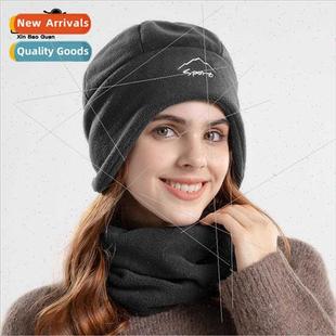 warm outdo shaker set scarf hat women men fleece winter 9969