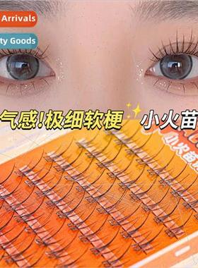 ttle flame false eyelashes fine stems single cluster thick n