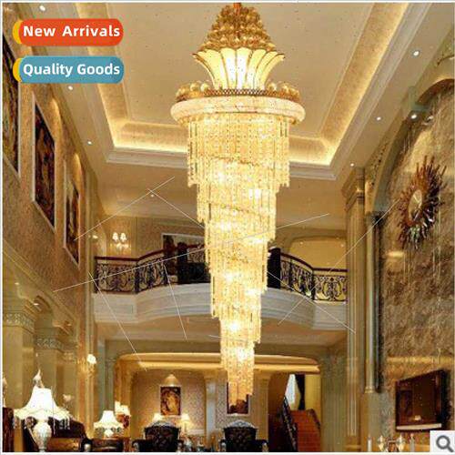 Fashion atmosphere villa crystal chandelier gold luxury dupl