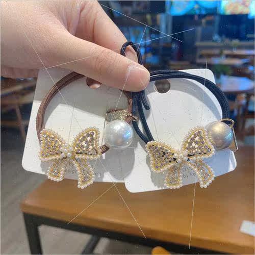 imation pearl inlaid diamond bow head rope fashion leather b