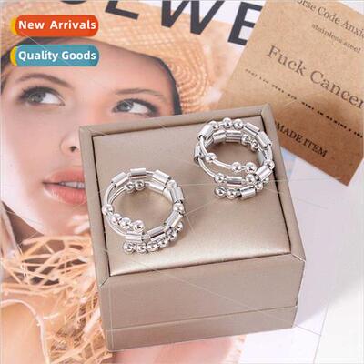 stainless steel decompression morse code ring men women fing