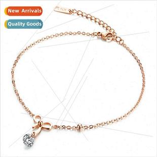 crystal shiny fashion Korea anklet jewelry bow New diamond
