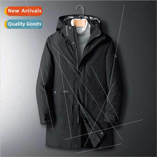 Large size medium-length hooded cotton jacket men jackets wi