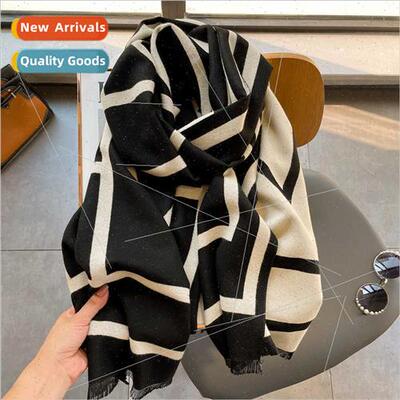 Scarf female winter wild imation cashmere double-sided geome