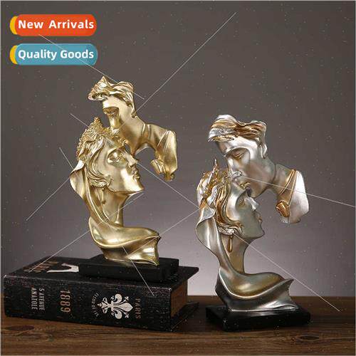 New a kiss love ornaments resin decorations creative gifts l