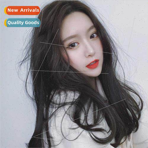 Wig female medium-length hair in long curly hair fluffy slig
