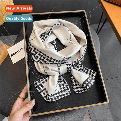 Autumn winter new Korean  fashion twill silk scarf small sca
