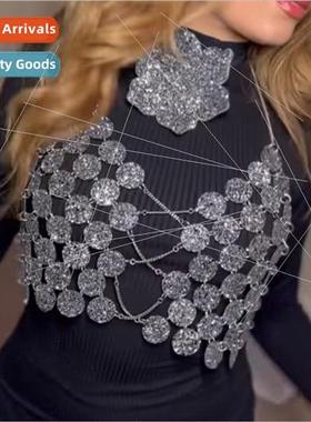 YH3763 Europevest rhinestone inlaid diamond cloth multi-laye