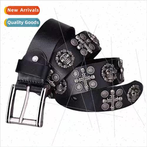 new punk men women belt skull accessories unisex belt