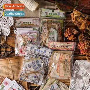 Pack Vintage ins Breeze letters Material English hand Memory