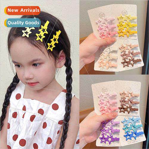 Girls dopamine color stars hair clips new cute children hair