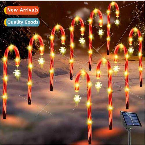 New ground plug candy cane lights a tow five solar energy Ch