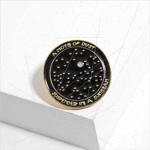 Suspended in a sunbeam cosmic starry sky big brooch jean jac