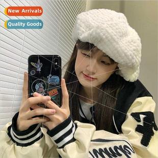 cloud hat versatile ins winter plush fall Japanese female