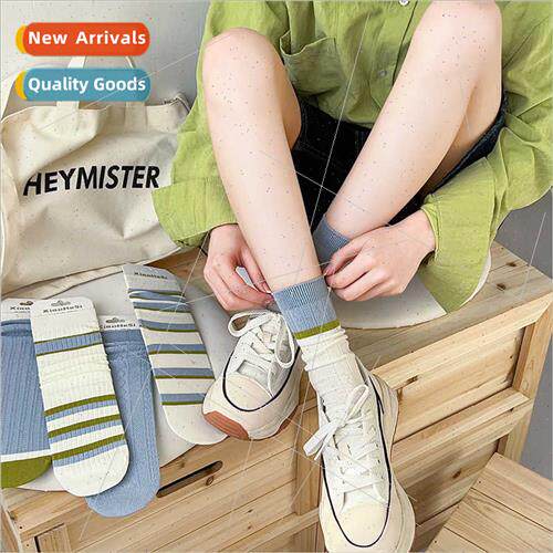 Socks Women Spring Summer Bamboo Cotton Small Fresh Milk Blu
