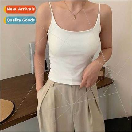 1018ins wind button knot backless fashion undershirt female