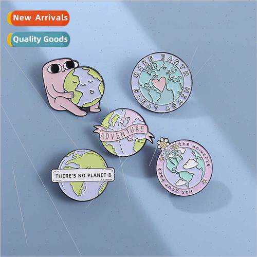 Creative cartoon irregular badge trinkets protect ocean prot
