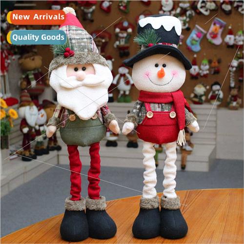 Christmas Decorations Retractable Poles Christmas Fabric Orn