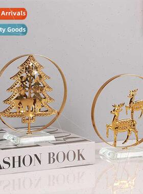 Scandinavian Christmas metal Christmas e elk ornaments home