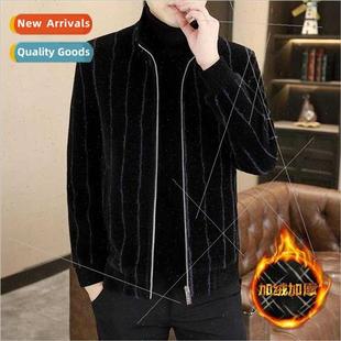 gold mink jackets winter vers men cotton tweed Autumn velvet