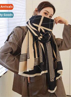 2023 Korean  new fall winter imation cashmere scarf female d