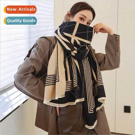 2023 Korean  new fall winter imation cashmere scarf female d