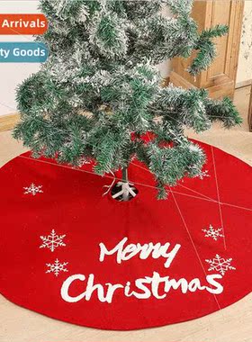 2021 New Red Embroidered Christmas Tree Skirt  Christmas Apr
