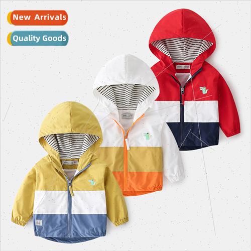 Boys spring color blocking jacket jacket 2021 new children K