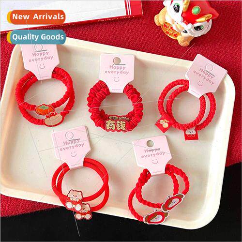 Rope Cute Frosted Bear Head Flower Hair Circle Hair Clips Sw