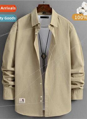 2024 spring new shirt men jackets nd long-sleeved solid colo