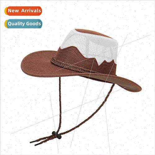 Spring Autumn Drawstring Braided Cowboy Hat Men Europe Outdo