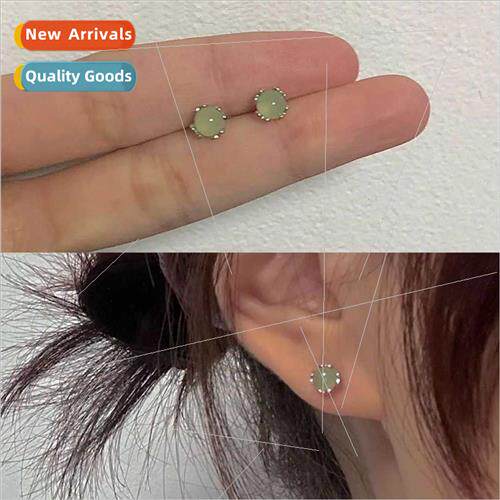 ght green Sleeping no need to take off earrings female 925 s