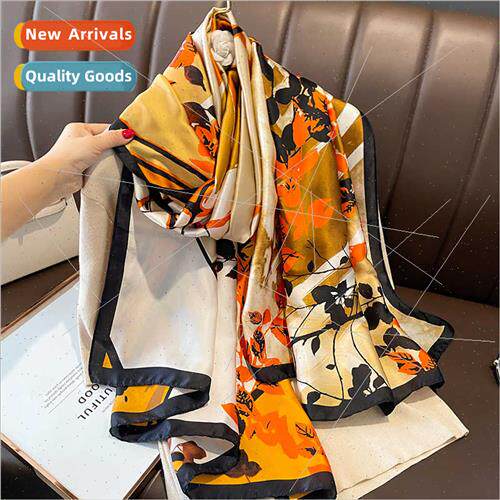 2023 silk scarf women spring fall new fashion simulation sil