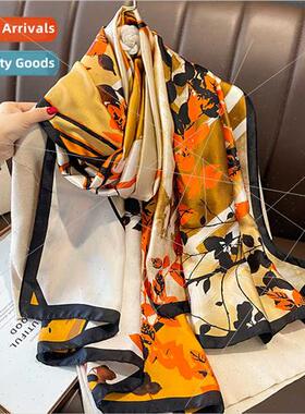 2023 silk scarf women spring fall new fashion simulation sil