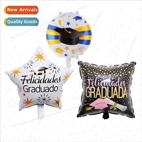 New 18 inch graduation doctor cap pentagram modeling aluminu