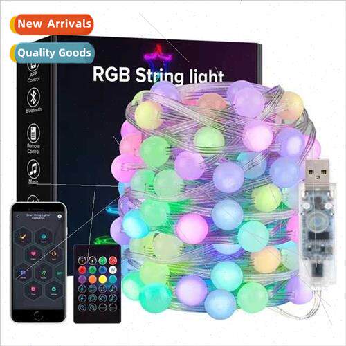 RGB phantom orb leather string lights APP Bluetooth Christma