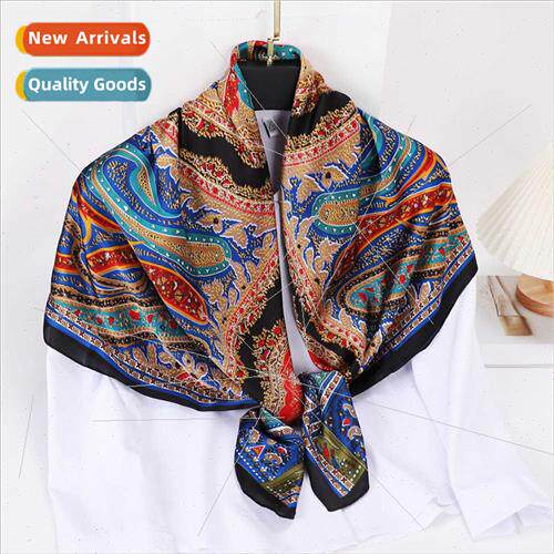 Retro cashew simulation silk printing silk scarf female summ