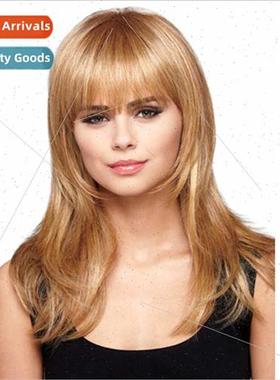 Europe fashion wigs 适用women bangs blonde fluffy long curly