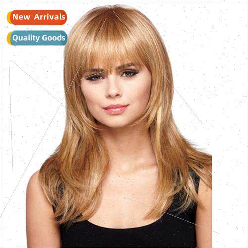 Europe fashion wigs 适用women bangs blonde fluffy long curly
