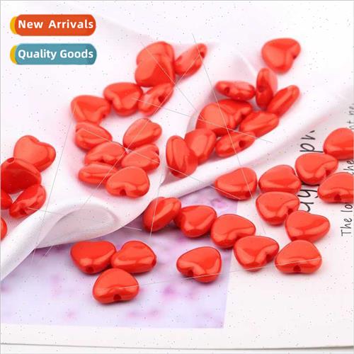 DIY handmade beading accessories material k 11mm peach heart