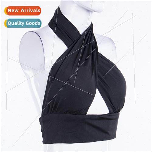Chic Fashion Cross Halter Sexy Crop Tops  Women Sleeveles