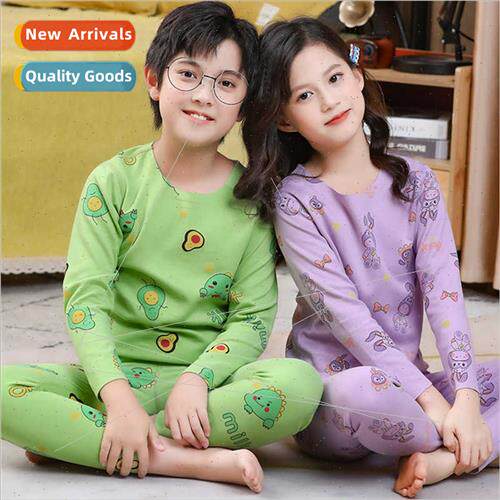 Children double-sided de thin velvet underwear set Boneless