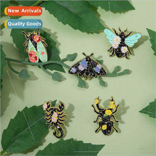 New alloy animal insect series brooch cartoon colorful butte